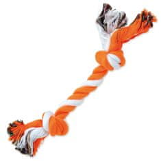 Dog Fantasy Igrača pes Fantazijski vozel bombaž oranžna in bela 2 knota 25cm