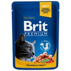 Brit Premium mačje vrečke losos in postrv 100g