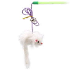 Magic cat Igrača palica z miško in zvončkom catnip 17cm+49cm 24pcs