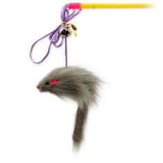 Magic cat Igrača palica z miško in zvončkom catnip 17cm+49cm 24pcs
