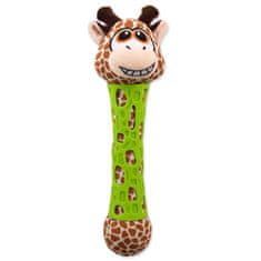 BeFun Žirafa plišasta igrača s TPR gumo za kužka 39cm