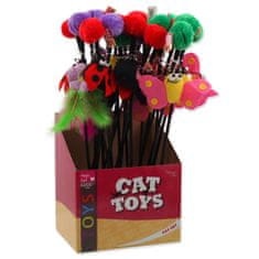 Magic cat Igrača palica s pompom in igračo mix 6cm+45cm 24pcs