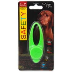 Dog Fantasy Ovratnica tag pes Fantasy LED silikon zelena 8cm