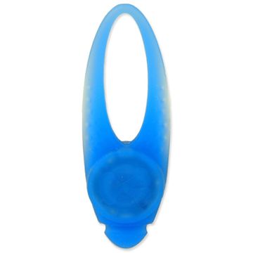 Dog Fantasy Ovratnica pasja Fantasy LED silikonska modra 8cm