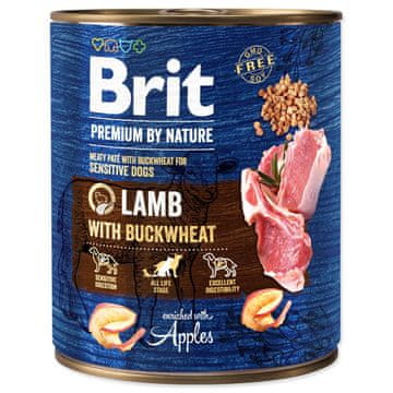 Brit Premium Dog by Nature cons Jagnječje meso in ajda 800g