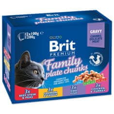 Brit Premium Cat Family Plate in sauce Multi 1200g (12x100g)