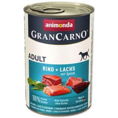 Animonda Konzerva Gran Carno Adult govedina in losos s špinačo 400g