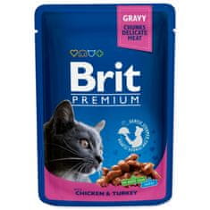 Brit Premium mačje vrečke piščanec in puran 100g