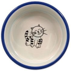 Magic cat keramična skleda za mačje tačke modra 12,5x5cm