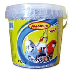 Avicentra pesek za ptice s školjkami - vedro 1,5 kg
