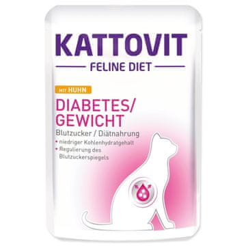 Finnern Kattovit Cat Diabetes/Gewicht piščančji žepek 85g
