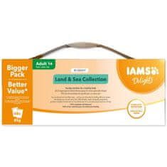 IAMS Cat Adult mesna mešanica v omaki v večpakovem paketu 48x85g