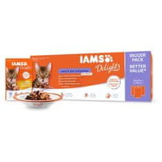 IAMS Delights Adult morski sadeži in meso s kopnega v omaki, večpak 4080g (48x85g) - različne različice ali barve