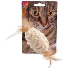 Magic cat Igrača Magic Mačja žoga s perjem in mešanico mačje mete 20cm