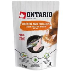 Ontario Kapsula piščanec in trska v juhi 80g