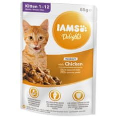 IAMS Kapsula Delights Kitten piščanec v omaki 85g