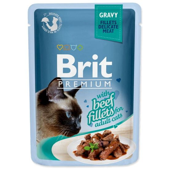 Brit Premium Cat goveji žepek, fileti v omaki 85g