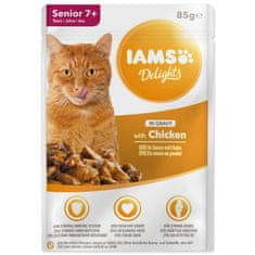 IAMS Kapsula Delights Adult Senior Piščanec v omaki 85g