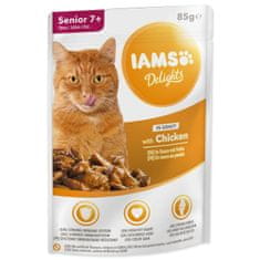 IAMS Kapsula Delights Adult Senior Piščanec v omaki 85g