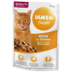 IAMS Kapsula Delights Adult Senior Piščanec v omaki 85g