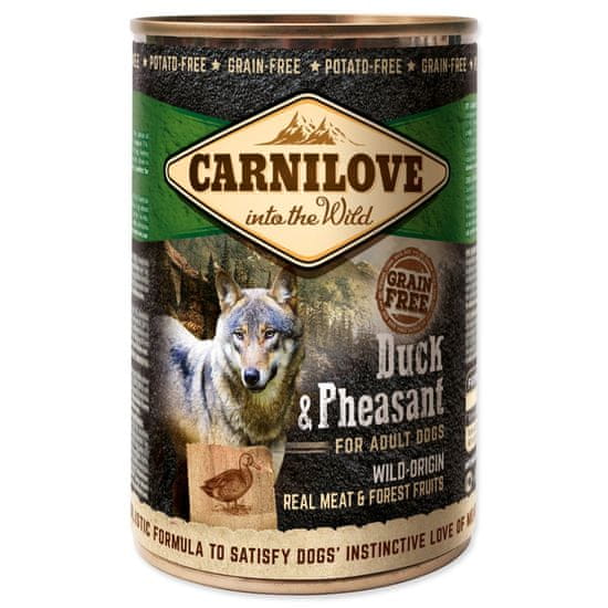 Carnilove Konzerva Dog Wild Meat raca in fazan 400g