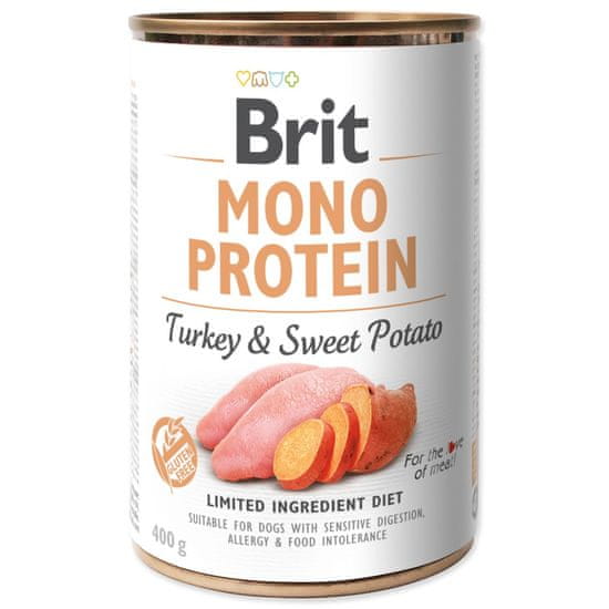 Brit Mono Protein puran s sladkim krompirjem v konzervi 400g