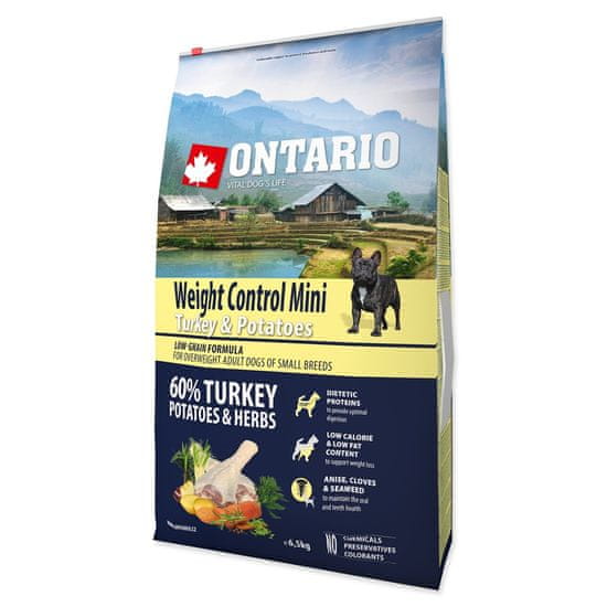 Ontario Mini Weight Control puran in krompir 6,5kg