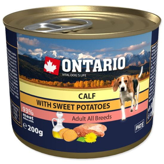 Ontario Telečje meso v konzervi s sladkim krompirjem 200g