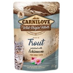 Brit Carnilove mačji paketek postrv, obogaten z ehinacejo 85g