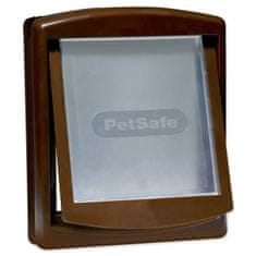 PetSafe plastična vrata s prozornim pokrovom rjave barve, izrez 28,1x23,7cm