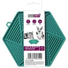 EPIC PET Lick&Snack šestkotnik svetlo zelene barve 17x15cm