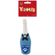 Dog Fantasy Igrača pes Fantasy steklenica šampanjca iz lateksa z zvokom modra 16,5cm