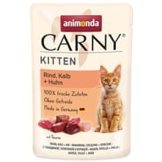 Animonda Carny Kitten govedina, teletina in piščanec 85 g