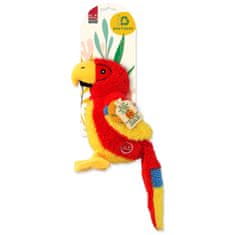 Dog Fantasy Igrača pes Fantasy Reciklirana igrača papagaja s šumečim repom 23cm