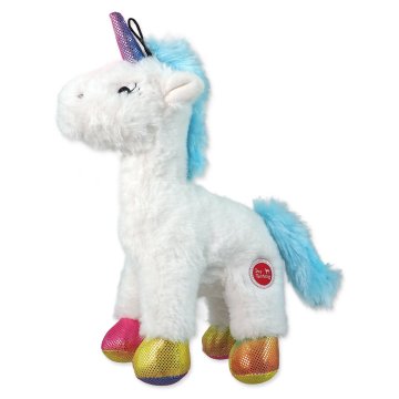 Dog Fantasy Toy plišasta igrača enorožec žvižga mešanica barv 26cm