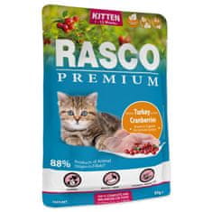 RASCO Premium Kitten puran z brusnicami 85g