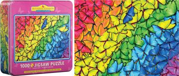 EuroGraphics Sestavljanka v pločevinasti škatli Metulj mavrica 1000 kosov