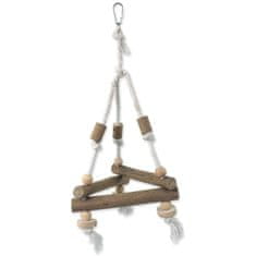 EPIC PET Toy viseči leseni trikotnik z vrvjo 37cm
