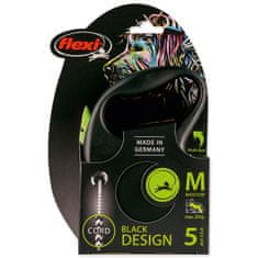 Flexi Povodec Black Design kabel M zelen 5m