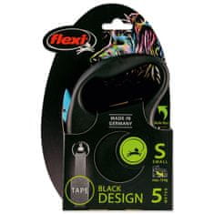 Flexi Povodec Black Design trak S blue 5m