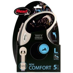 Flexi Povodec New Comfort trak L črn 5m