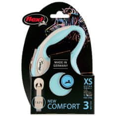 Flexi Povodec New Comfort Tape XS svetlo modra 3m