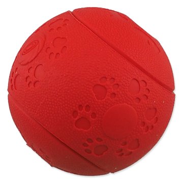 Dog Fantasy Igrača pes Fantazijska žogica za priboljške rdeča 6cm
