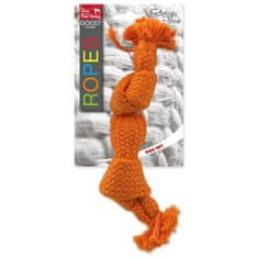 Dog Fantasy Igrača pes Fantazijski vozel piskljajoča oranžna 2 knota 22cm