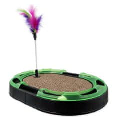 Magic cat praskalnik z žogo in vzmetjo s perjem črn 40x30x4,2cm