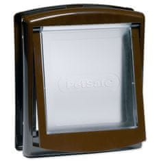 PetSafe plastična vrata s prozornim pokrovom rjave barve, izrez 18,5x15,8cm