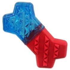 Dog Fantasy Igrača pes Fantasy Bone hlajenje rdeče-modra 13,5x7,4x3,8cm