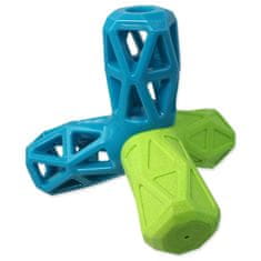 Dog Fantasy Pes Fantasy geometrijska piskalna igrača modro-zelena 12,9x1,2x10,2cm