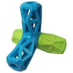 Dog Fantasy Pes Fantasy geometrijska piskalna igrača modro-zelena 12,9x1,2x10,2cm