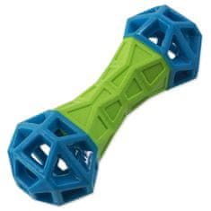 Dog Fantasy Igrača za pse Fantasy Bone z geometrijskimi vzorci piskajoča zeleno-modra 18x5,8x5,8cm